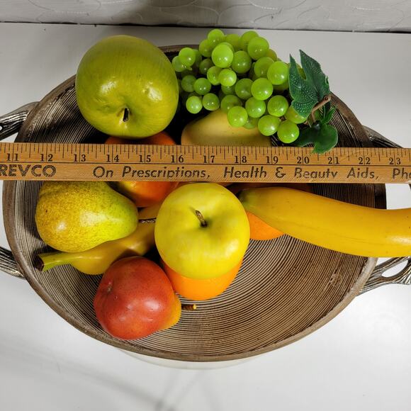 Vintage Artificial Assorted Fruit Hollow Faux Apples Banana Grapes Orange - Picture 13 of 13